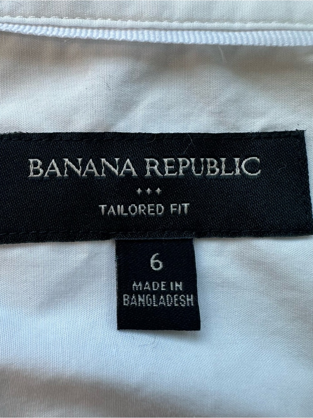 Banana Republic White Button Up Shirt Women’s 6 Tailored Fit White Lace Trim - Picture 6 of 16